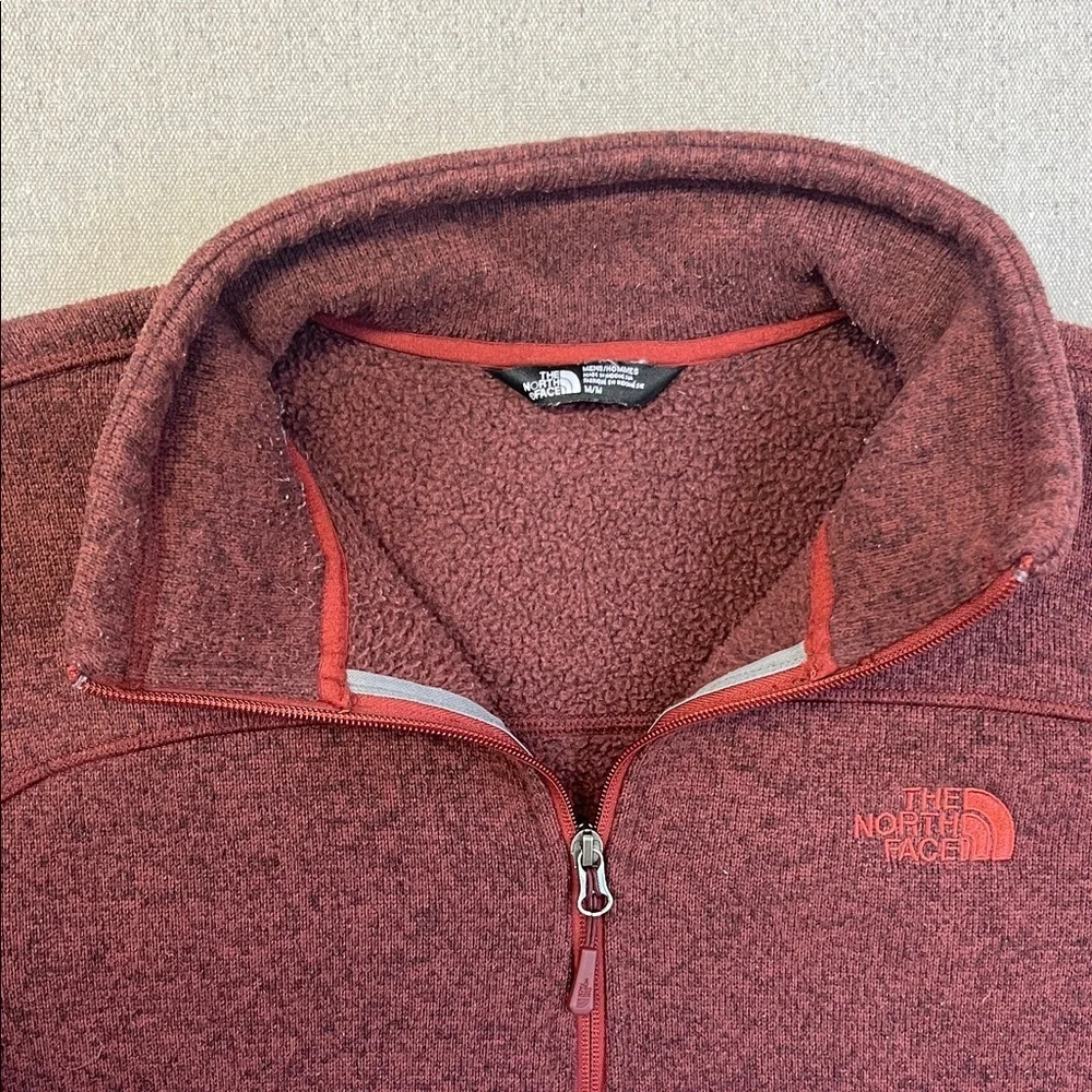 The North Face Men's Maroon Quarter Zip Sweater